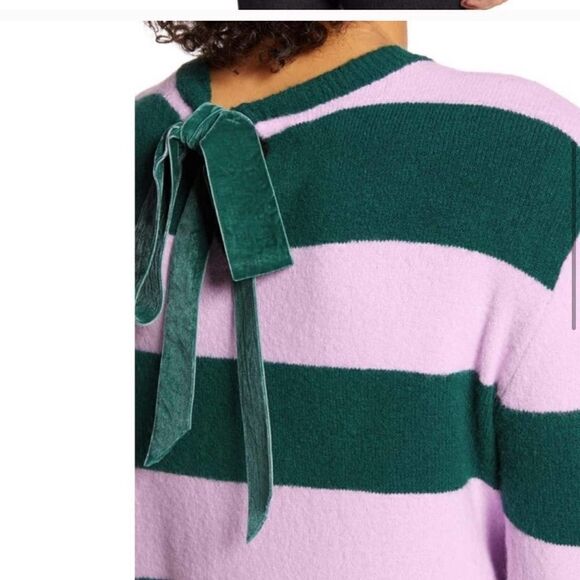 Halogen Atlantic Pacific Striped Bow Back Sweater - Picture 3 of 6